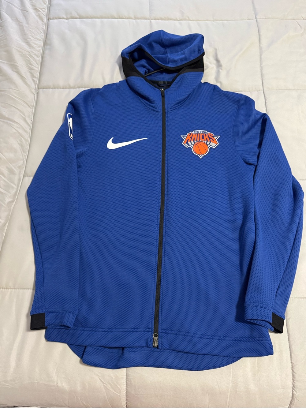 Authentic Nike New York Knicks NBA Showtime Hoodie Dri-Fit Mens Full Zip Jacket